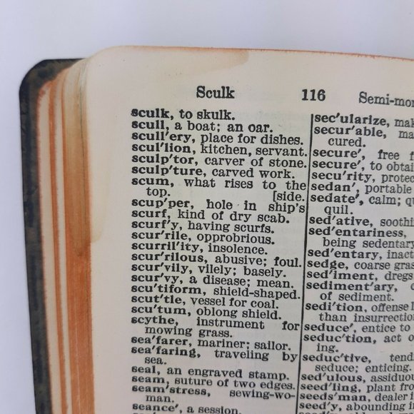 Vintage Vest Pocket Webster Dictionary Self-Pronouncing 1953 - Picture 7 of 11